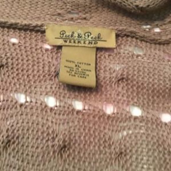 Peck & Peck duster cardigan lightweight Pointelle - Picture 3 of 8